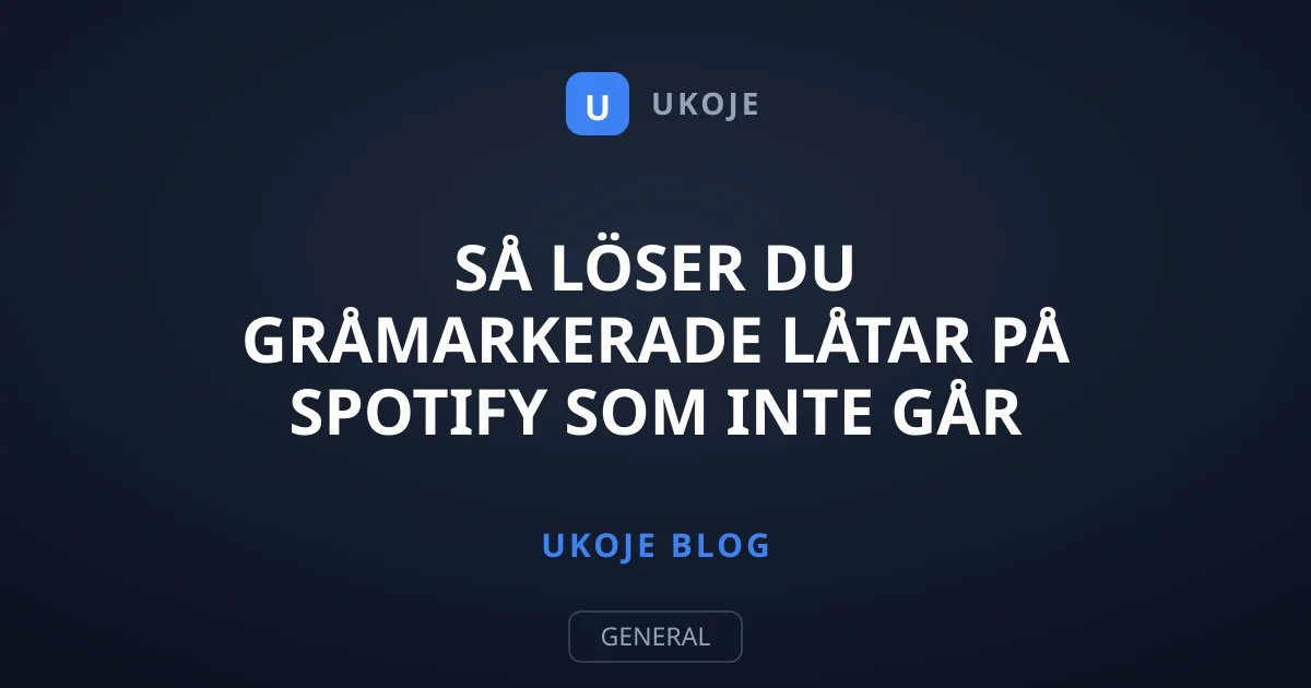 Så löser du gråmarkerade låtar på Spotify som inte går att spela